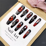 (Handmade) 10pcs/Set Gothic Evil Eye Cross Art Press-On Nails