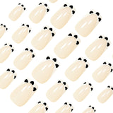 24pcs/Set Heart French Tips Press-On Nails