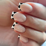 24pcs/Set Heart French Tips Press-On Nails
