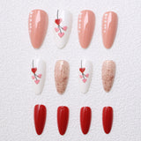 24pcs/Set Hearts Press-On Nails