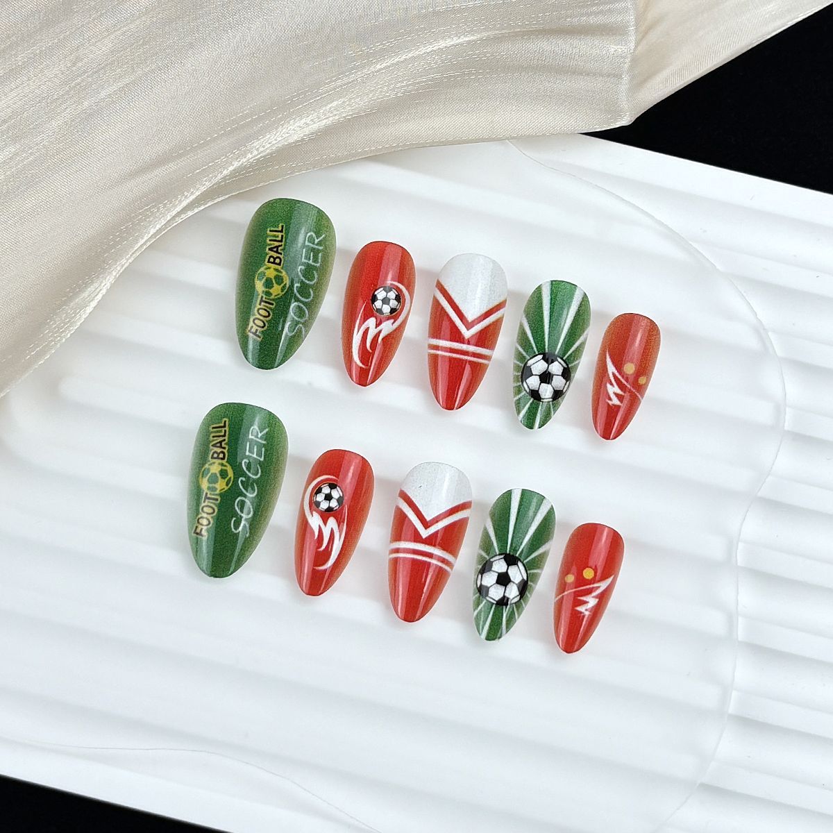 24pcs/Set World Cup Inspired Press-On Nails