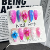 10pcs/Set 3D Flower Press-On Nails