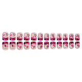 24pcs/Set Polka Dot Little Hearts Press-On Nails