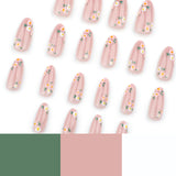 24pcs/Set Spring and Summer Flowers Press-On Nails
