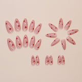 24pcs/Set Red Little Heart Press On Nails