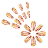 24pcs/Set Autumn–Winter Maple Leaves Press-On Nails