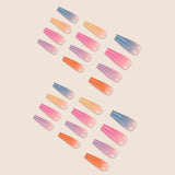 24pcs/Set Colorful Gradient Press-On Nails