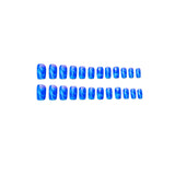 24pcs/Set Ocean Bluee Press-On Nails