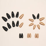 24pcs/Set Gold Glitter Press-On Nails