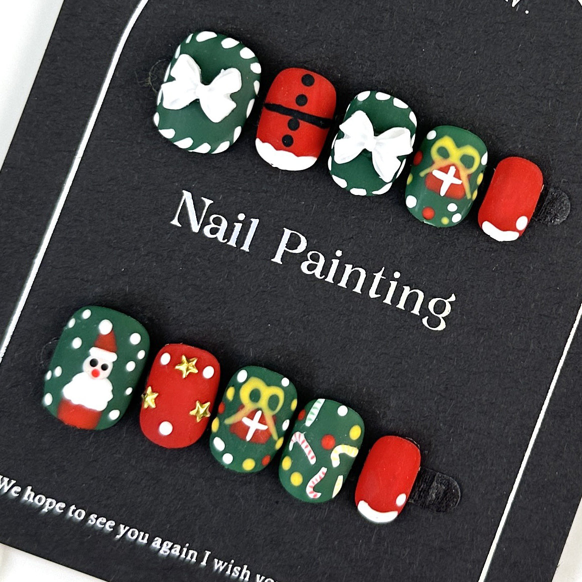 10pcs/Set Christmas Press-On Nails