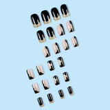 24pcs/Set Irregular Gold Glitter French Press-On Nails
