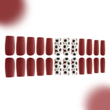 24pcs/Set Flower Press-On Nails