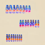 24pcs/Set Multicolor Tie-Dye Lotus Press-On Nails
