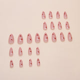 24pcs/Set Red Little Heart Press On Nails