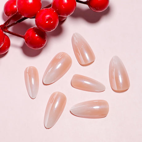 24pcs/Set Ombre Pink Press-On Nails