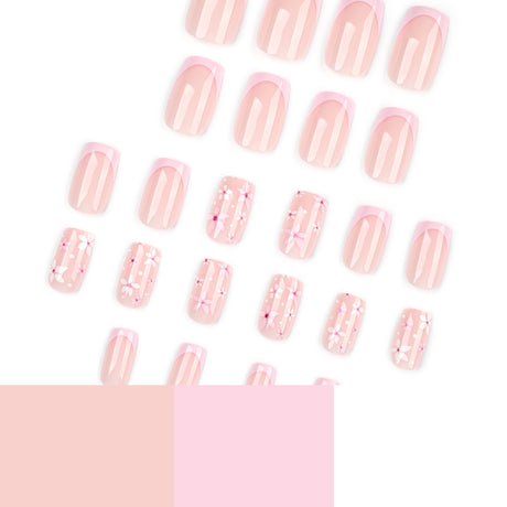 24pcs/Set Fresh Summer Floral Press-On Nails