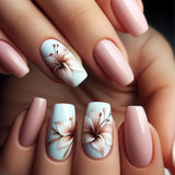 24pcs/Set Lily Petal Press-On Nails