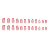 24pcs/Set Heart Glitter Press-On Nails