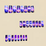 24pcs/Set Purple Forest Cloud Press-On Nails