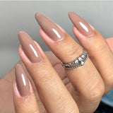 24pcs/Set Nude Pink Press-On Nails