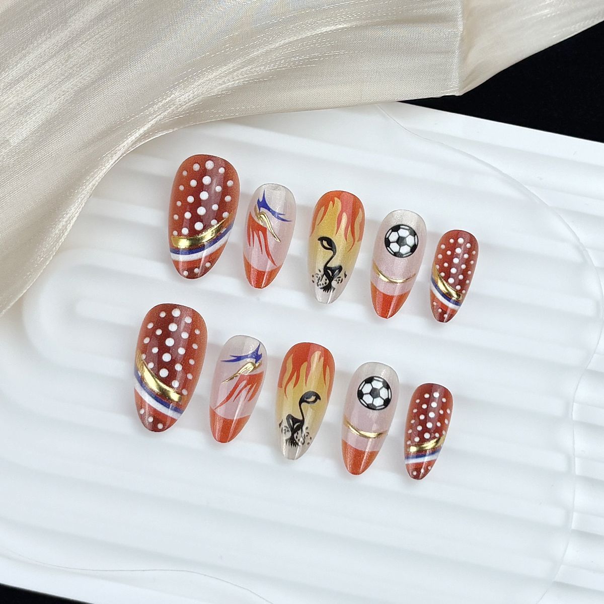 24pcs/Set World Cup Inspired Press-On Nails