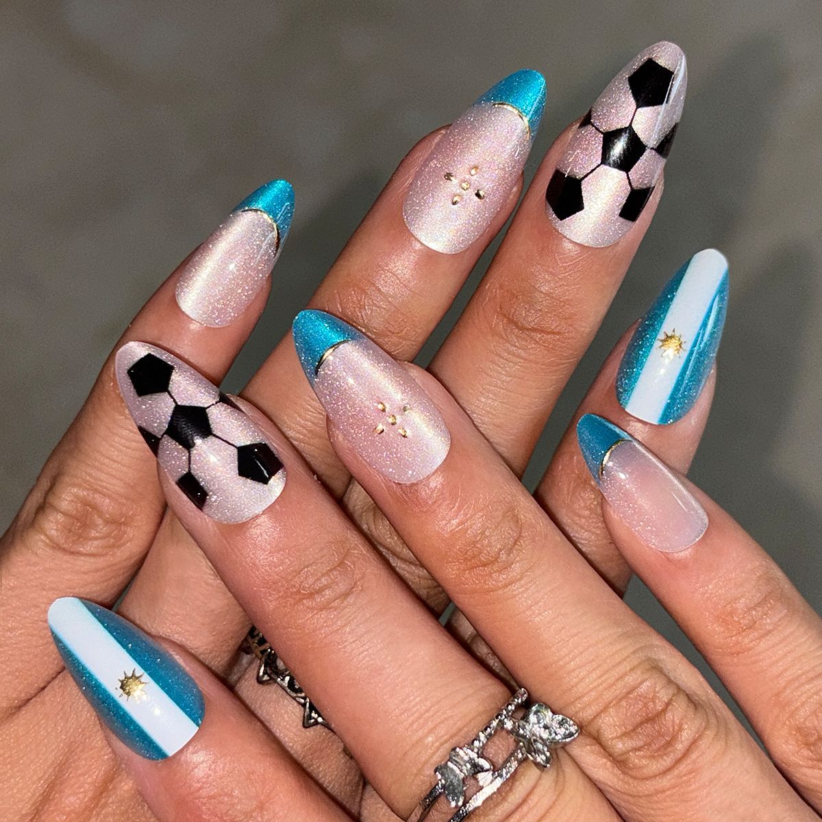 24pcs/Set World Cup Inspired Press-On Nails