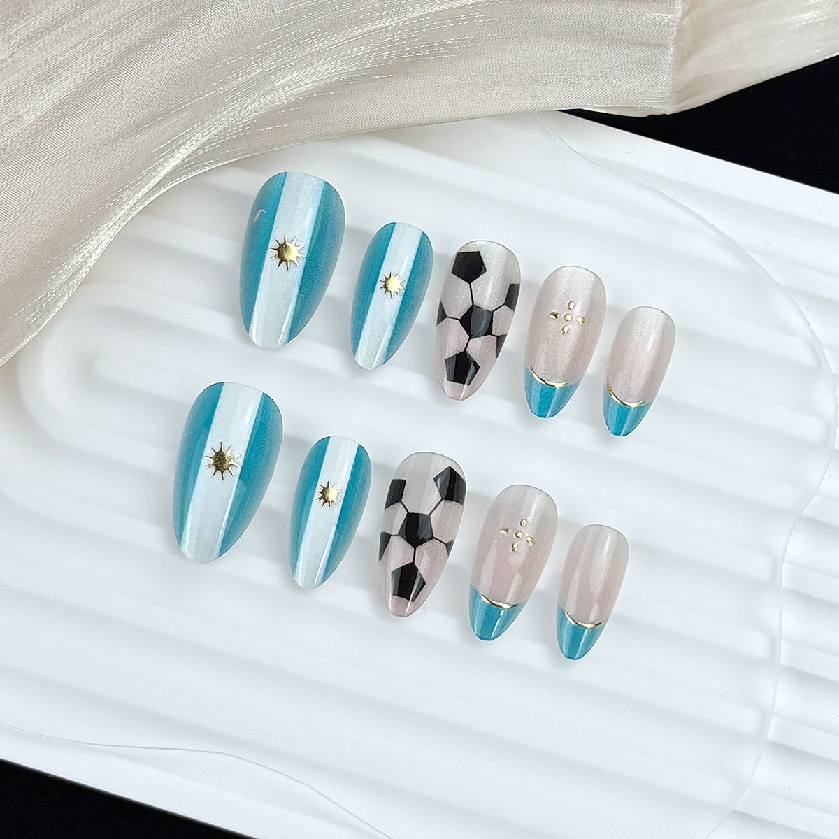 24pcs/Set World Cup Inspired Press-On Nails