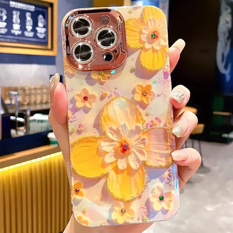 Rhinestone Diamond Painting Floral iPhone Case