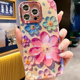 Rhinestone Diamond Painting Floral iPhone Case