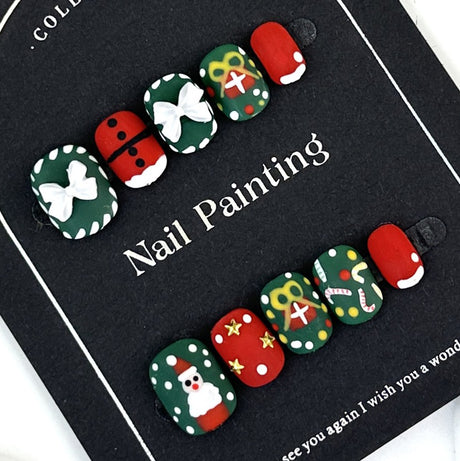 10pcs/Set Christmas Press-On Nails