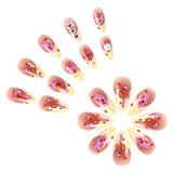 24pcs/Set Heart Bunny and Mushroom Press-On Nails