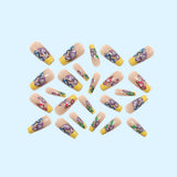 24pcs/Set French Butterfly Press-On Nails