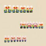 24pcs/Set Flowers Press-On Nails