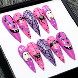 (Handmade) 10pcs/Set Playful Haunting Press-On Nails