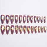 24pcs/Set Pink Chrome Press-On Nails