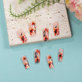 24pcs/Set Nude Flowers Press-On Nails