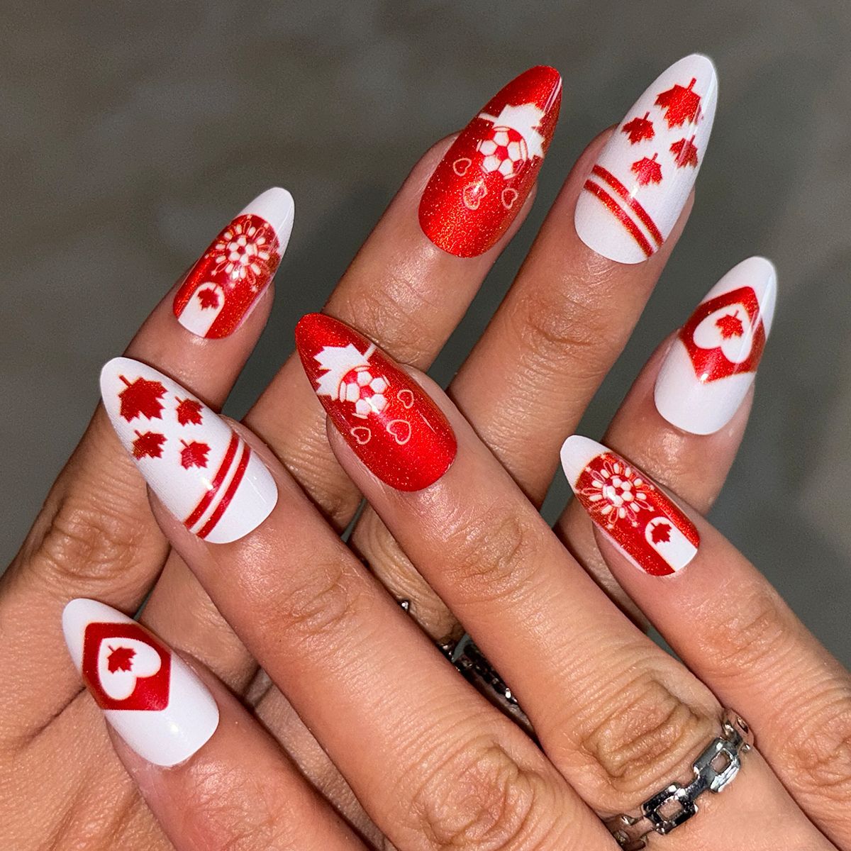 24pcs/Set World Cup Inspired Press-On Nails