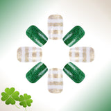 24pcs/Set Green Four-Leaf Clover Press-On Nails