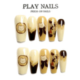 10pcs/Set Cartoon Bear Press-On Nails