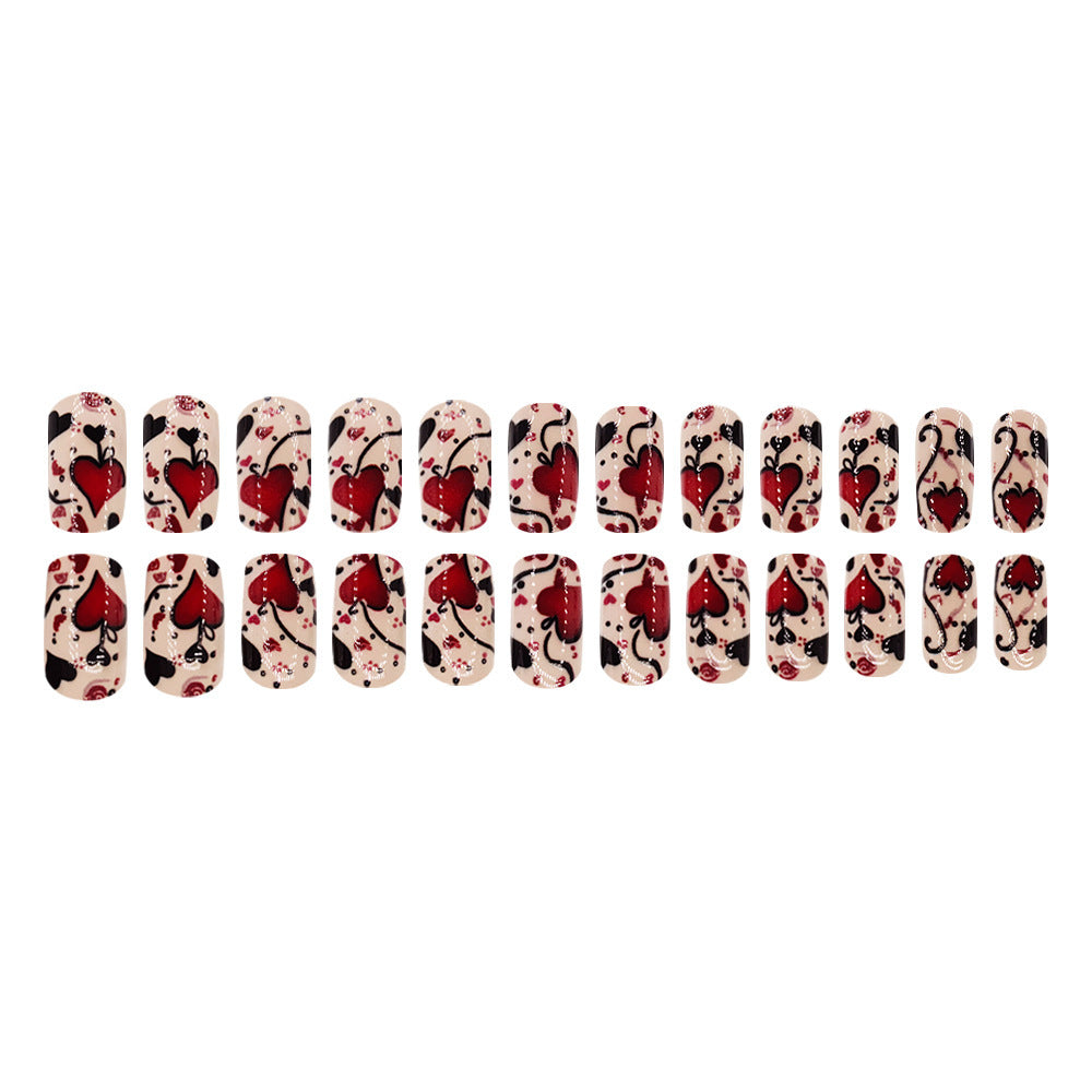 24pcs/Set Flower Press-On Nails