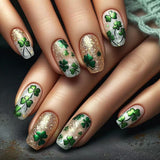 24pcs/Set Four-Leaf Clover Press-On Nails