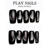 10pcs/Set Black Moon PhasePress-On Nails