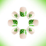 24pcs/Set Green Four-Leaf Clover Press-On Nails