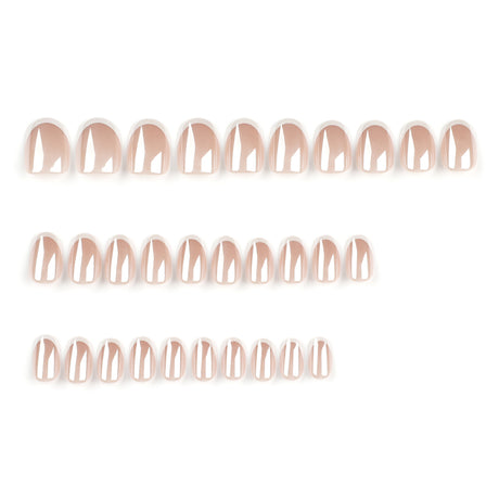 24pcs/Set Minimalist French White Tip Press-On Nails