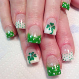 24pcs/Set Green Four-Leaf Clover Press-On Nails