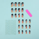 24pcs/Set Flowers Press-On Nails