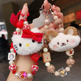 Plush Cat Doll Keychain & Phone Strap