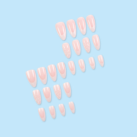24pcs/Set 3D Water Drop Minimalist French Press-On Nails