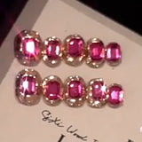 (Handmade) 10pcs/Set Full Rhinestone Ultra Glitter Short Press-On Nails