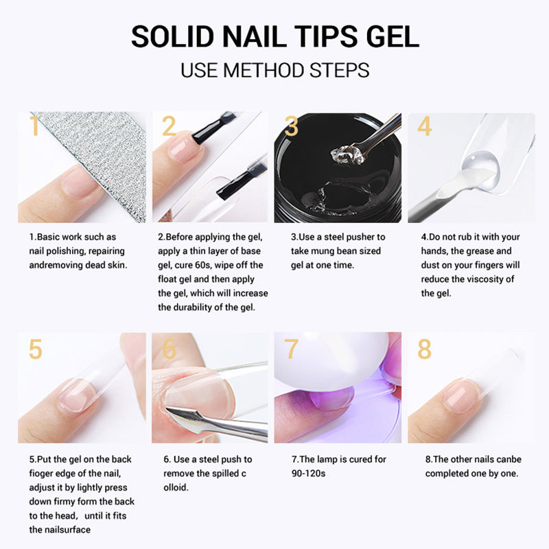 Solid Nail Gel Glue For Nail Tips And Press On Nails Nail Glue